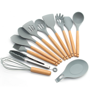 11pcs Silicone kitchen utensils kit silicone utensilios de cocina cooking utensils for kitchen accessories