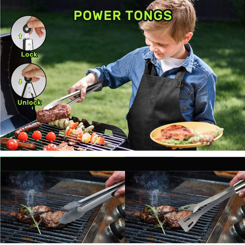 35pcs Barbecue Tool Apron Set BBQ Grilling Tool Set Accessories with Meat Claws Baking Mat Bottle Opener Hook