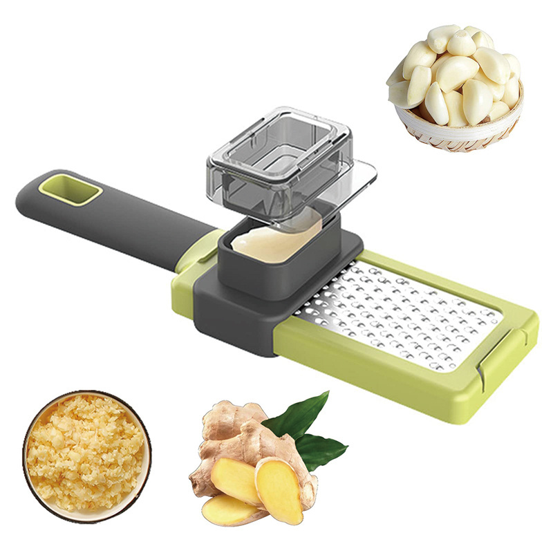 Multifunctional Cheese Grater Ginger Slicer 2 in 1 Garlic Grater Grinder for Kitchen Gadgets