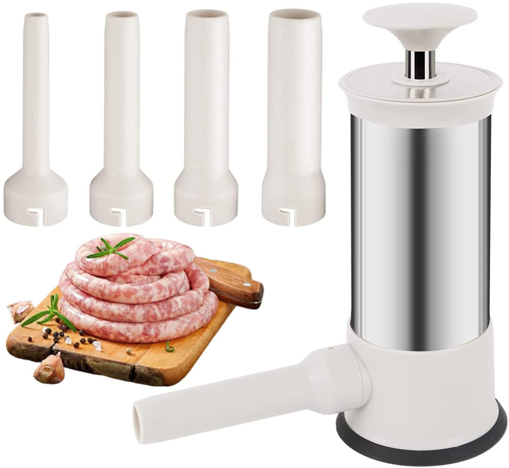 Cooking utensils manual sausage stuffer machine stainless steel meat filler manual sausage maker