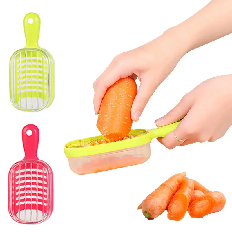 Manual Vegetable Chopper Garlic Grinder Zester Potato Masher Cheese Grater Grinder with Container