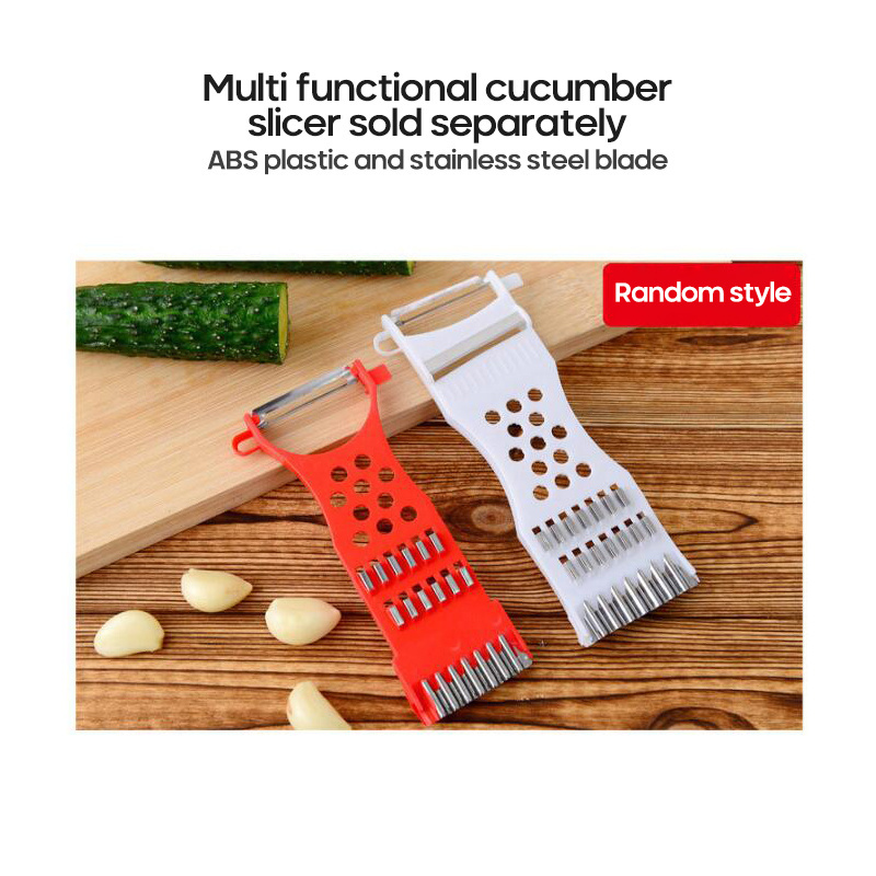 Wholesale double head paring knife plastic garlic grinder potato peeler vegetable grater slicer cucumber cutter