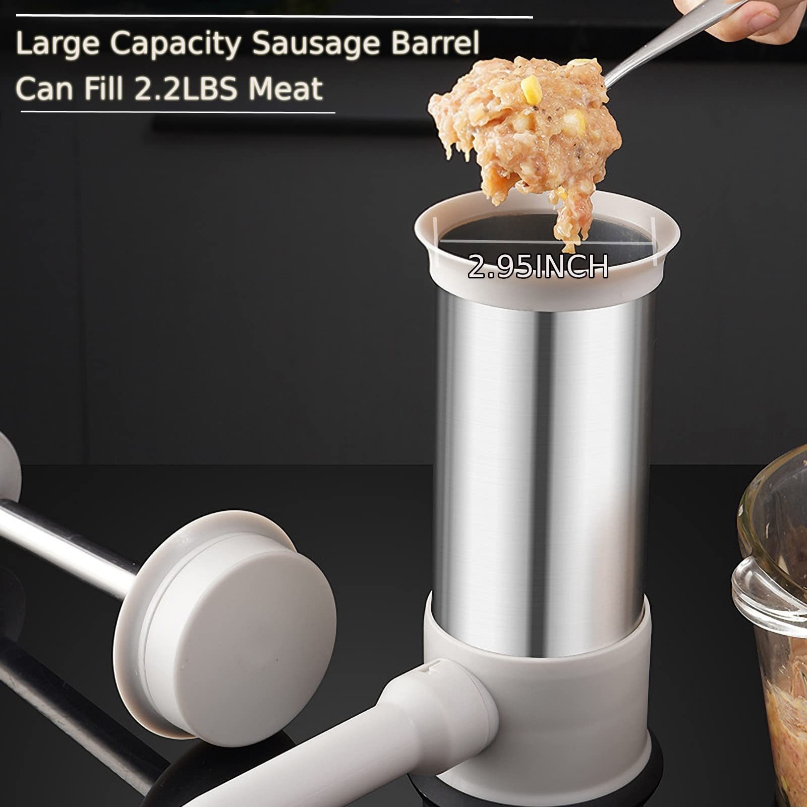 Cooking utensils manual sausage stuffer machine stainless steel meat filler manual sausage maker