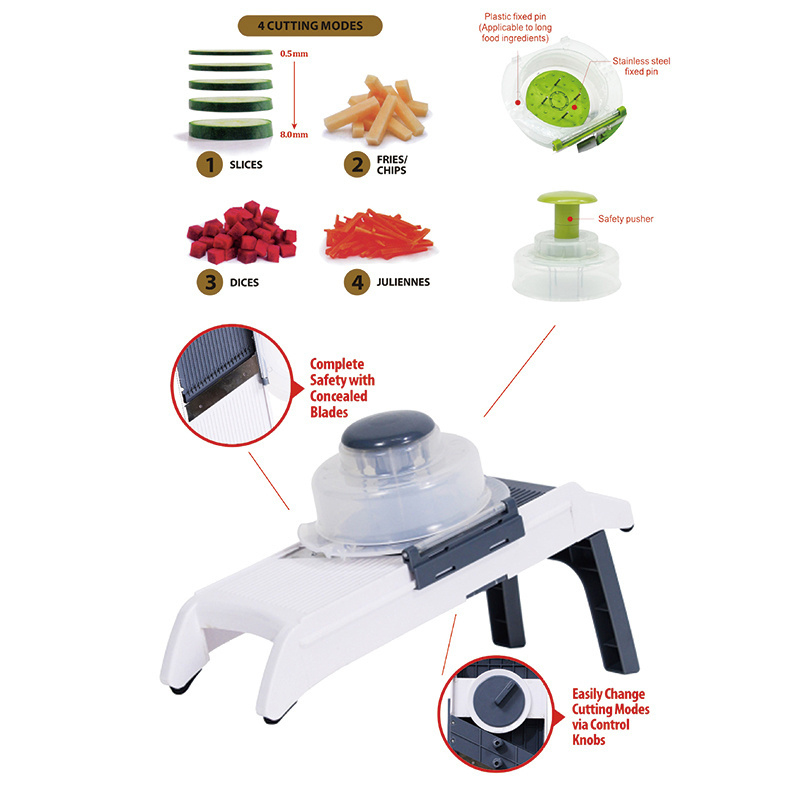 Multifunctional Potato Onion Cutter Mandoline Slicer Vegetable Slicer Chopper with Safety Gadgets