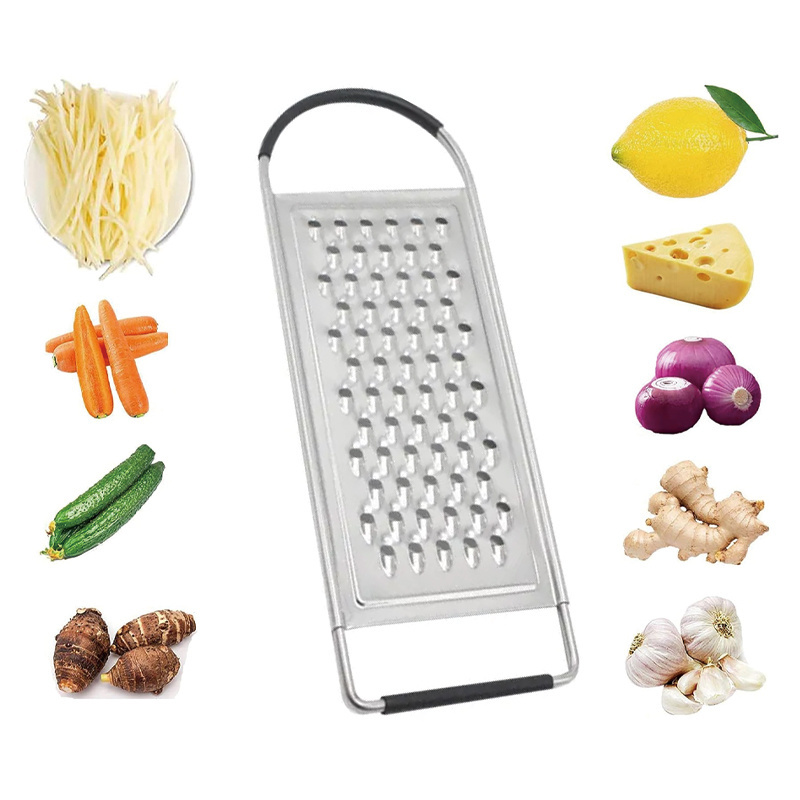 Stainless Steel Flat Coarse Grater Cheese Grater Garlic Nutmeg Chocolate Vegetables Chopper for Kitchen Gadget