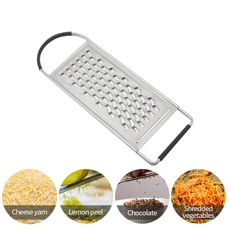 Stainless Steel Flat Coarse Grater Cheese Grater Garlic Nutmeg Chocolate Vegetables Chopper for Kitchen Gadget