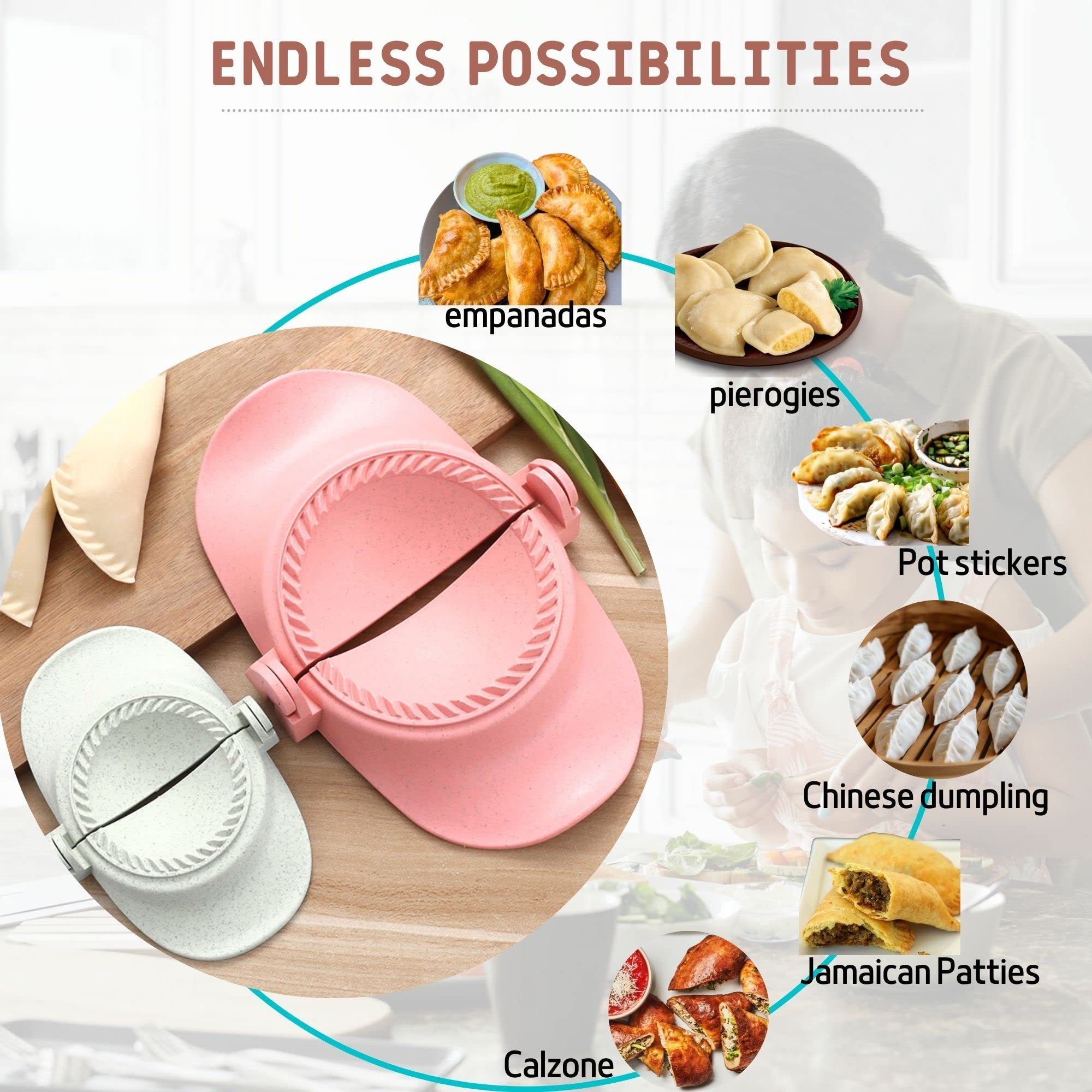 hot kitchen accessories empanada molder press plastic dumpling maker mould dumpling dough press mold