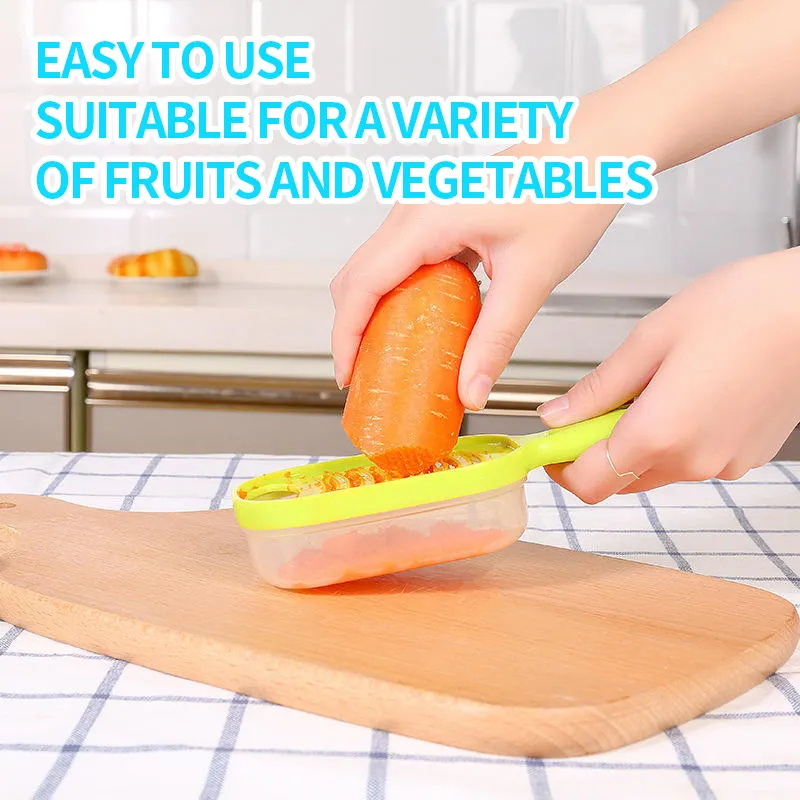 Manual Vegetable Chopper Garlic Grinder Zester Potato Masher Cheese Grater Grinder with Container