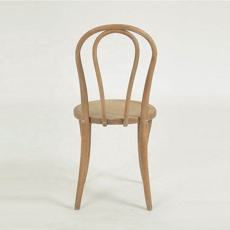 Factory supply hand carved rustic style Wooden armless dining chair with Bentwood/ Restaurant chair CH-347