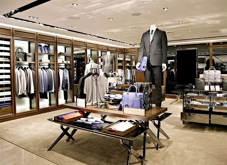 Menswear Shop Display Design Commercial Retail Store Men's Garment Rack Men's Garment Rack Menswear Metal Clothes Display