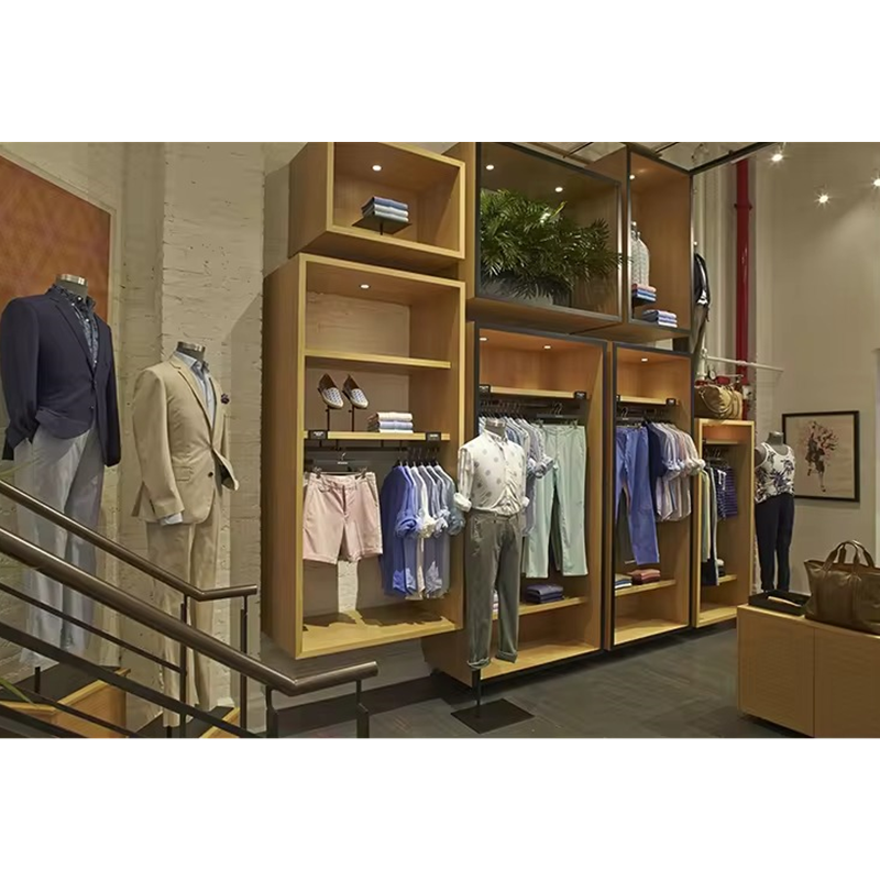 Menswear Shop Display Design Commercial Retail Store Men's Garment Rack Men's Garment Rack Menswear Metal Clothes Display