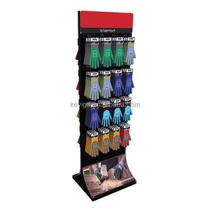 Display Rack Manufacture Custom Metal Floor Stand Hanging Glove Display Stand