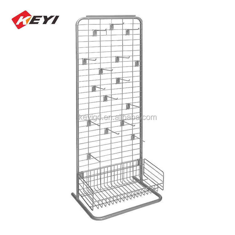 Convenience Store Black Metal Wire Display Stand For Chips / Potato Chips Display / Snacks Display Rack