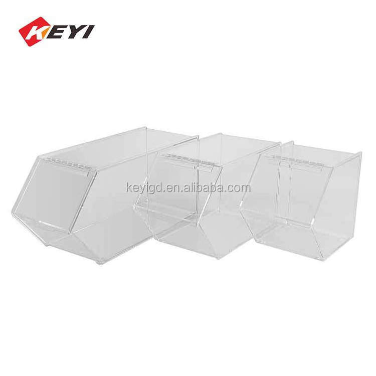 Wholesale Custom 3 Tier Transparent Acrylic Mini Candy Bin Bulk Candy Dispenser With Scoop