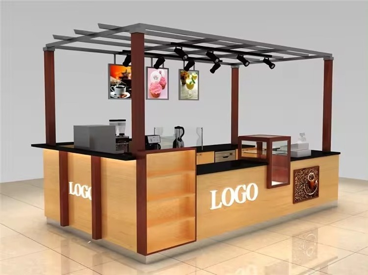 Custom Wooden Outdoor Shopping Mall Coffee Kiosk Design For Sale Mall Kiosk Ideas Retail Food Mall Kiosk