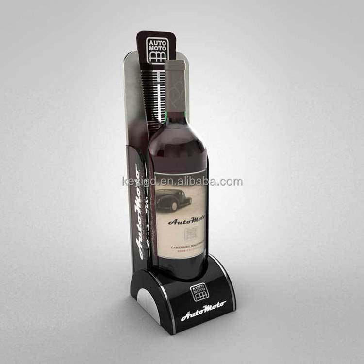 Customized Led Light Base Acrylic Wine Bottle Glorifier Stand Countertop Display