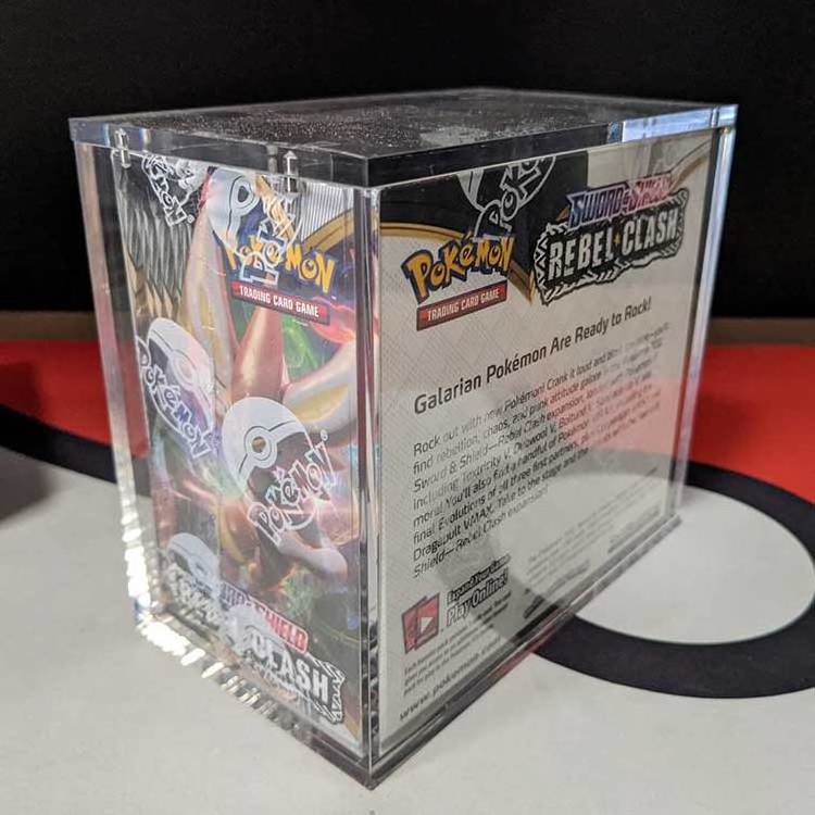 Wholesale Pokemon Cards Cases Clear Acrylic Digimon Booster Box With Magnet Lids