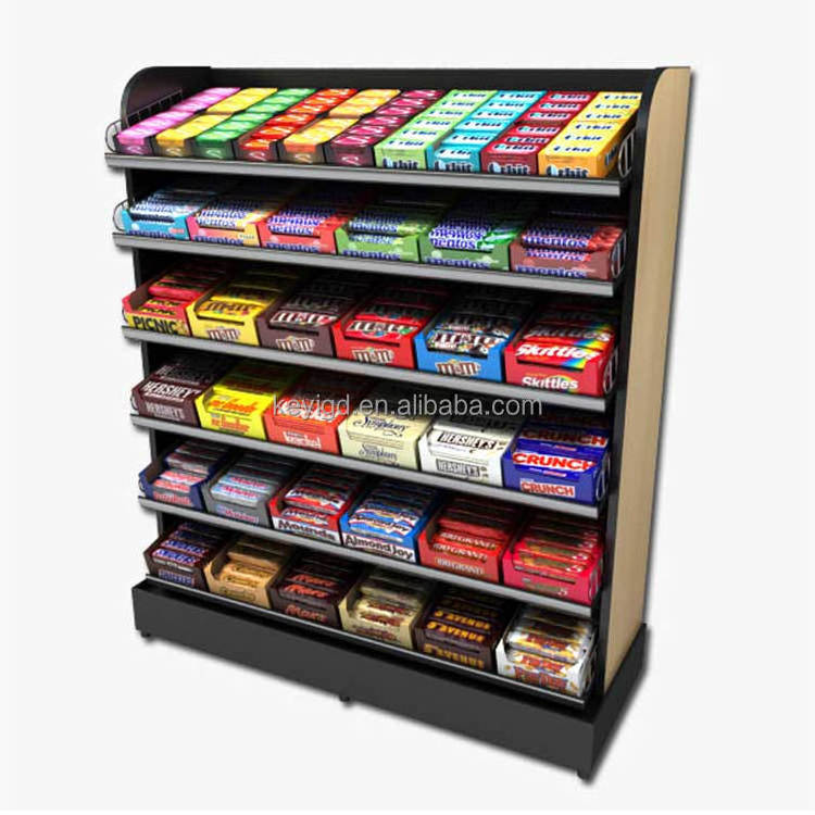 Customized Supermarket Shelves Retail Store Snack Chocolate Candy Display Rack