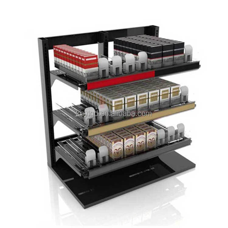 Smoke Shop presentoir tabac Counter top Display Stand Cigarette Shelves Tobacco Display Rack With Pusher System