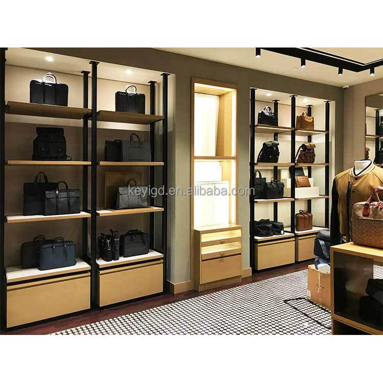 one-stop service Retail Shop Furniture Fitting Custom Hand Bag Rack Backpack Handbag Display Stand