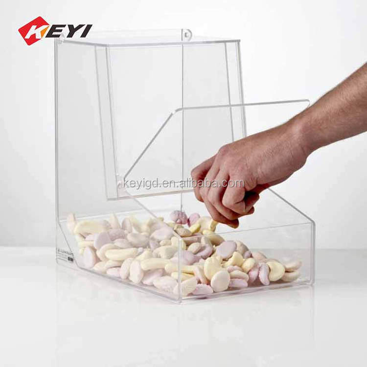 Wholesale Custom 3 Tier Transparent Acrylic Mini Candy Bin Bulk Candy Dispenser With Scoop