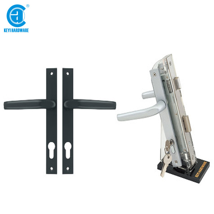 factory supply aluminum plate lever handle interior door lock sets handle for aluminium door and wooden door handle lock