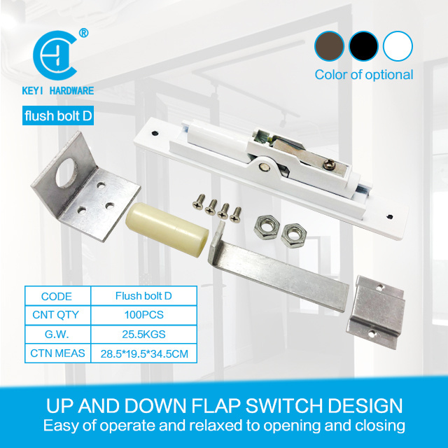 KEYI METAL KEYI 5 Color in stock high-quality zinc alloy flush bolt flush slide bolt lock Africa flush bolt lock