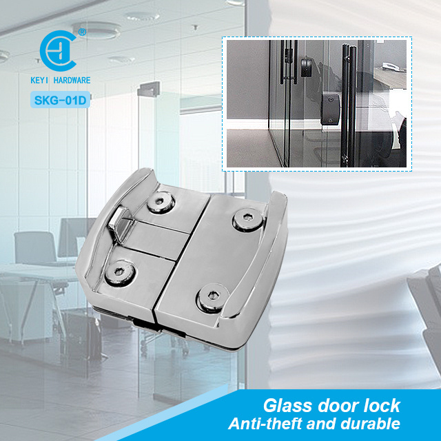 Wholesale Zinc Alloy Door Locks Frameless Double Swing Glass Clamp Central Door Lock Hinge