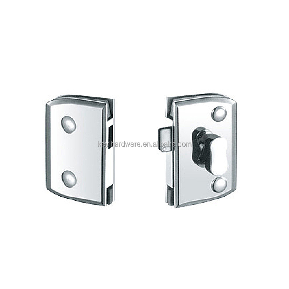 KG-20 Bathroom thumb turn door lock for double swinging glass door commercial glass door lock