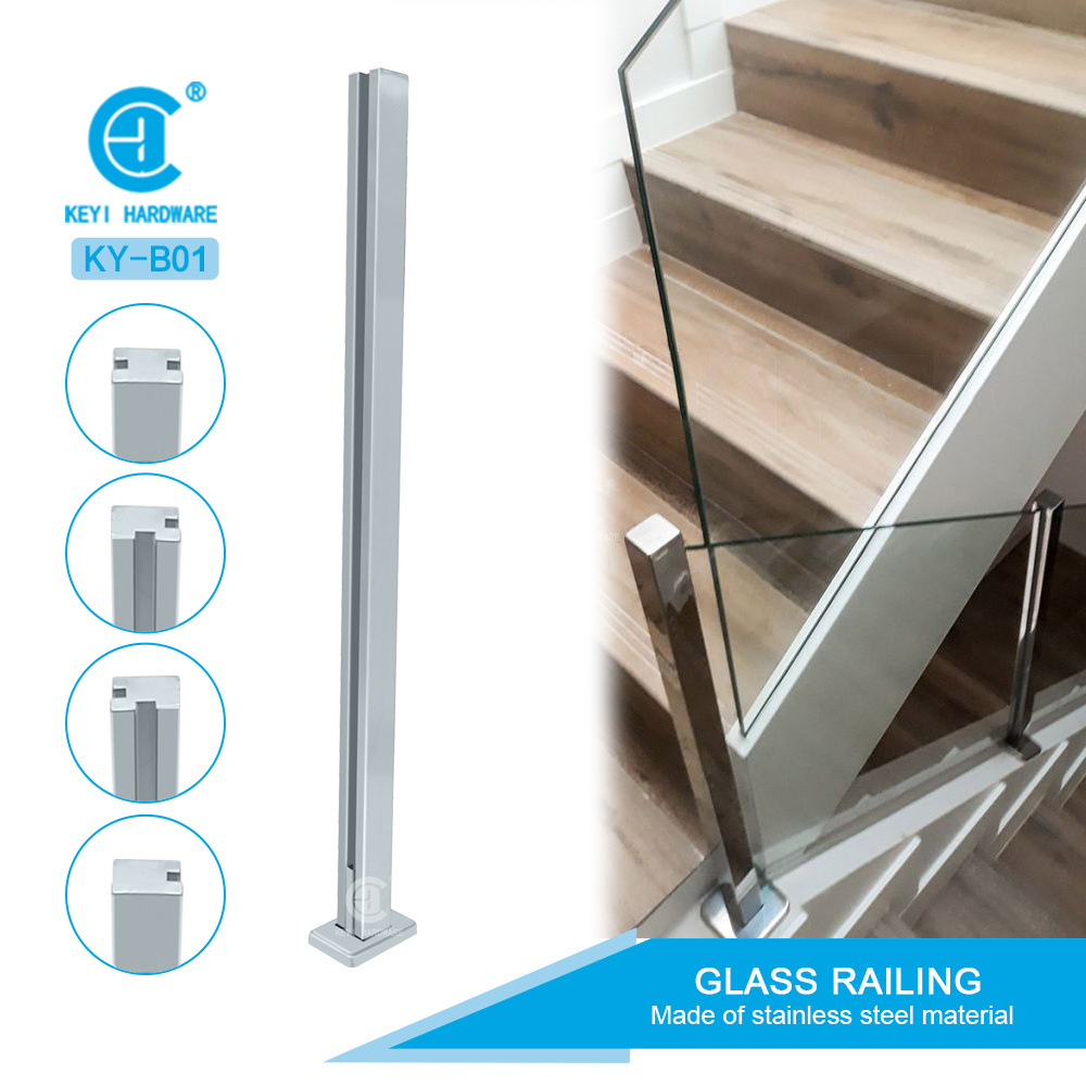 High Quality Stair Handrails Column Glass Railing Fence Posts Stainless Steel Balustrades