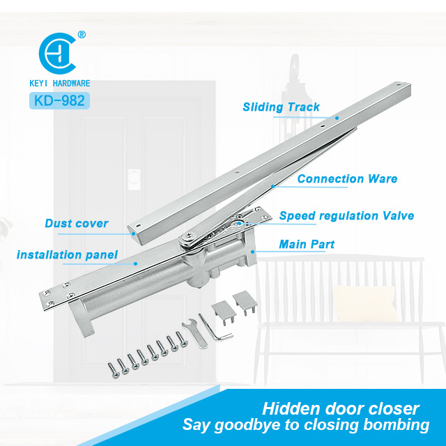 Wholesale aluminum door accessories hydraulic floor hinge KD982 concealed door closer