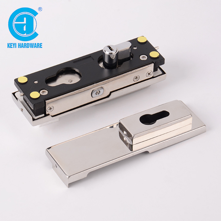 V-53 Glass door floor lock with keys glass door hardware accessories glass door bottom lock