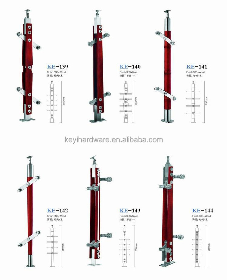 Tall Posts Stainless Steel Glass Railing System for Balcony/Stair