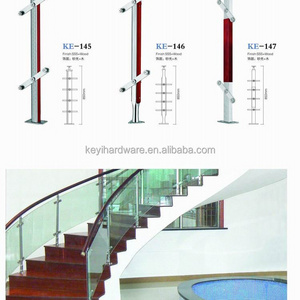 Tall Posts Stainless Steel Glass Railing System for Balcony/Stair