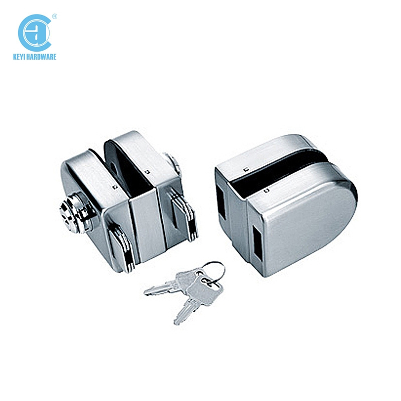 KEYI Guangdong Factory Double Sided Key Lock 304/201 Tempered Glass Door Lock Set