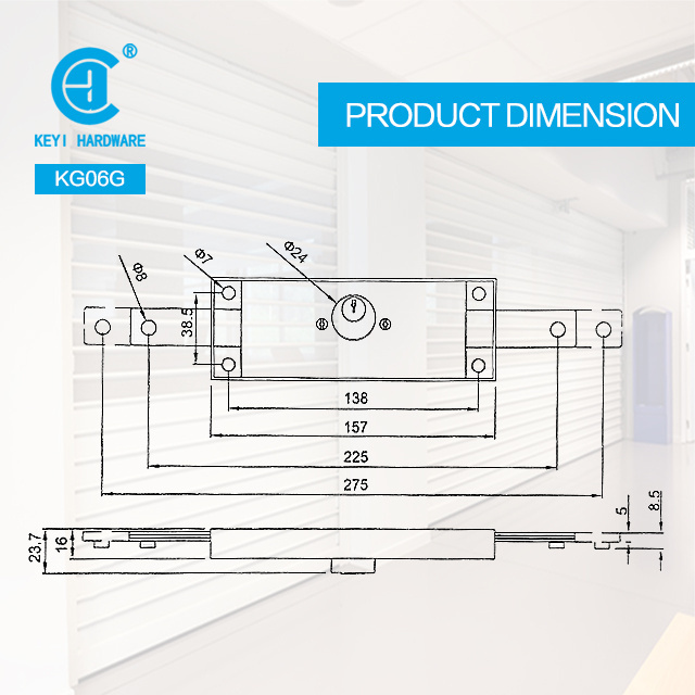 KEYI KG06G Roller Shutter Rolling Door Lock Volume Gate Lock Garage Door Lock