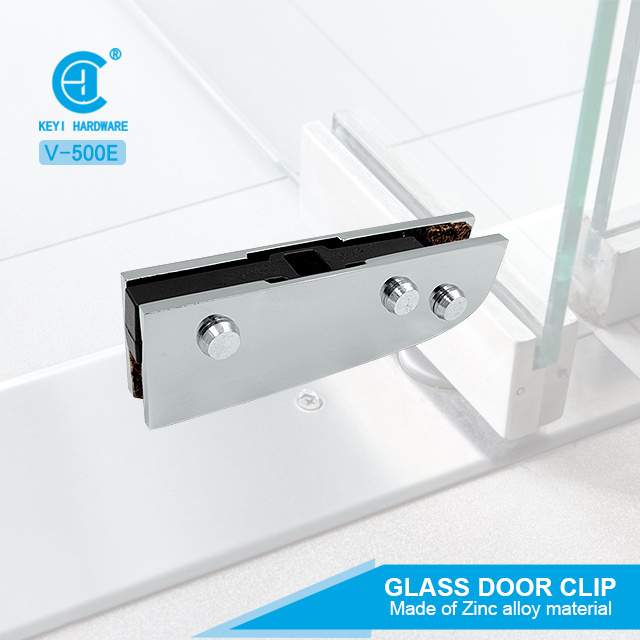 Stainless Steel Central Door Lock Wall To Glass Hinge Hanging Glass Clamp