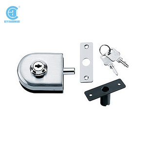 KG-17S bottom glass door lock, swing glass door lock stainless steel glass to wall door lock