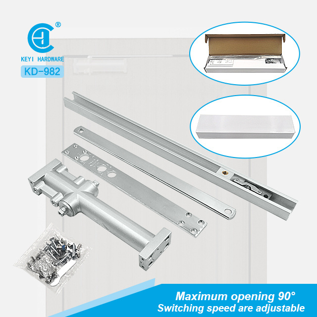 Wholesale aluminum door accessories hydraulic floor hinge KD982 concealed door closer