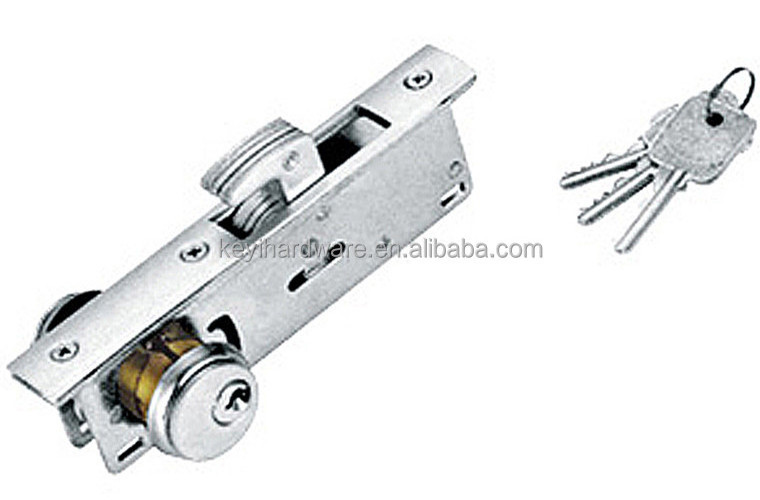 802 KFC door lock body with key barrel both side keys open door lock for aluminium alloy door