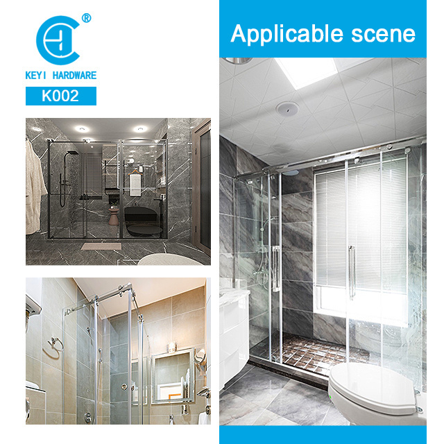 Manufacturer Frameless Glass Door Hardware Bathroom Shower Door Kits Stainless Steel Sliding Barn Door Accessories Sets