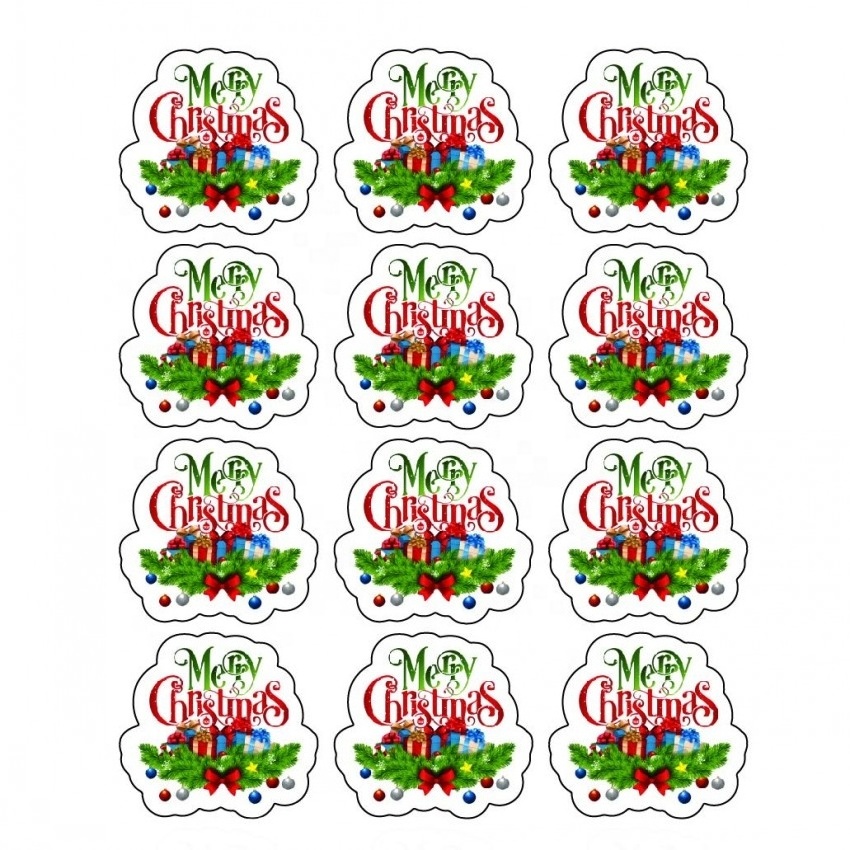 Custom Decals Sticker Waterproof Sticker  Christmas Self Adhesive Roll Floor Sticker