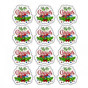 Custom Decals Sticker Waterproof Sticker  Christmas Self Adhesive Roll Floor Sticker