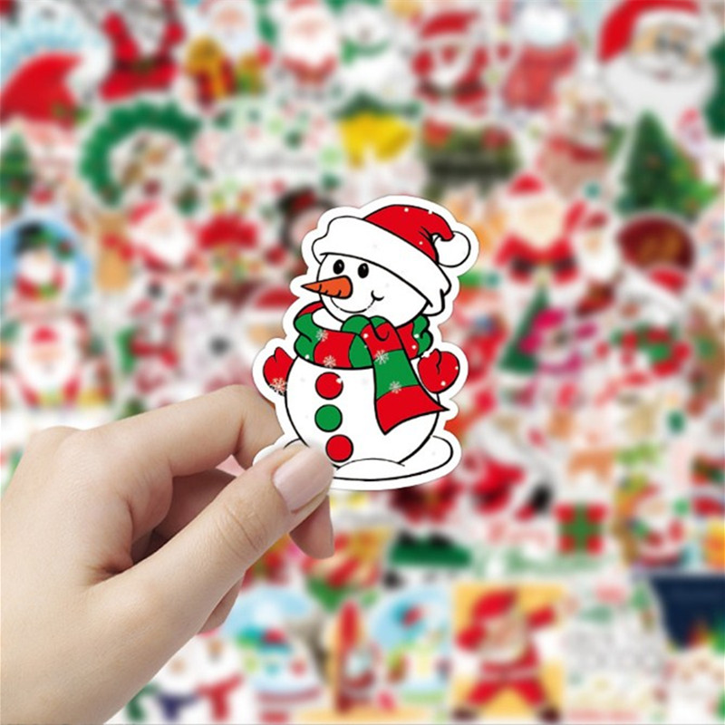 Professional Custom Christmas Holiday Stickers Beautiful Christmas Tree Decoration Stickers