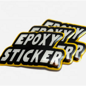 Custom 3d embossed gel labels Soft plastic brand name logo sticker Epoxy resin domed stickers