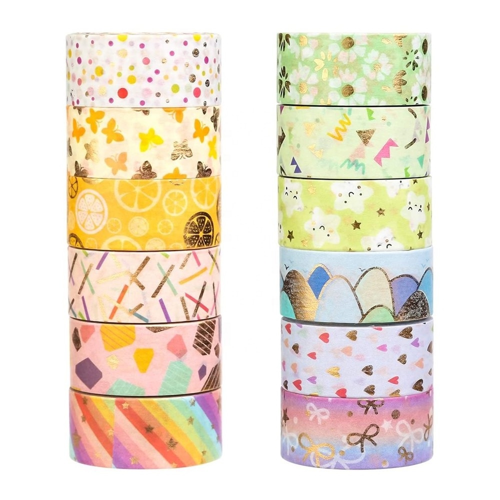 KYW Custom Printing Washi Tape Set Decorative Adhesive Tape Diy Craft Washi Tape For Kids Adults Scrapbook