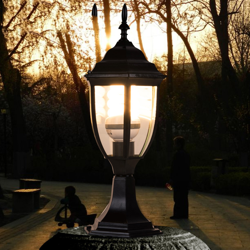 exterior pier mount lamp outdoor garden house fancy  main gate pillar light