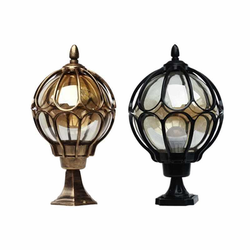 Antique Ball shape pillar lighting gate lights outdoor post lamp