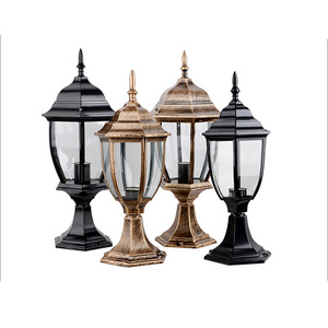 exterior pier mount lamp outdoor garden house fancy  main gate pillar light