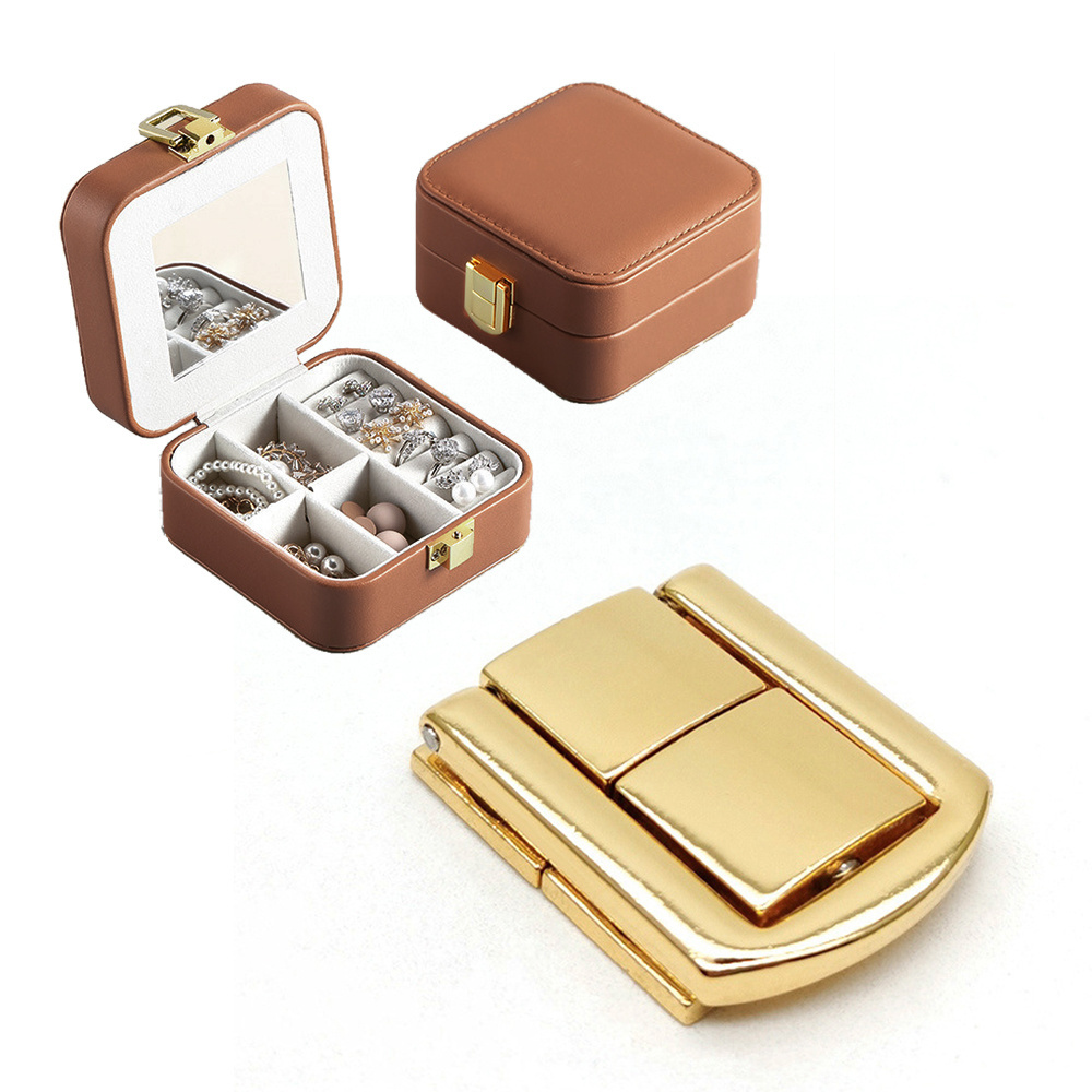 Lock Catch Latches for Jewelry Chest wood box metal hasp lock latch for wooden box Suitcase Buckle Clip Clasp